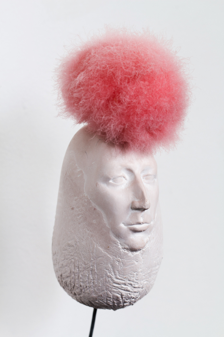 From the series 'State of Mind', plaster and swan's-down 