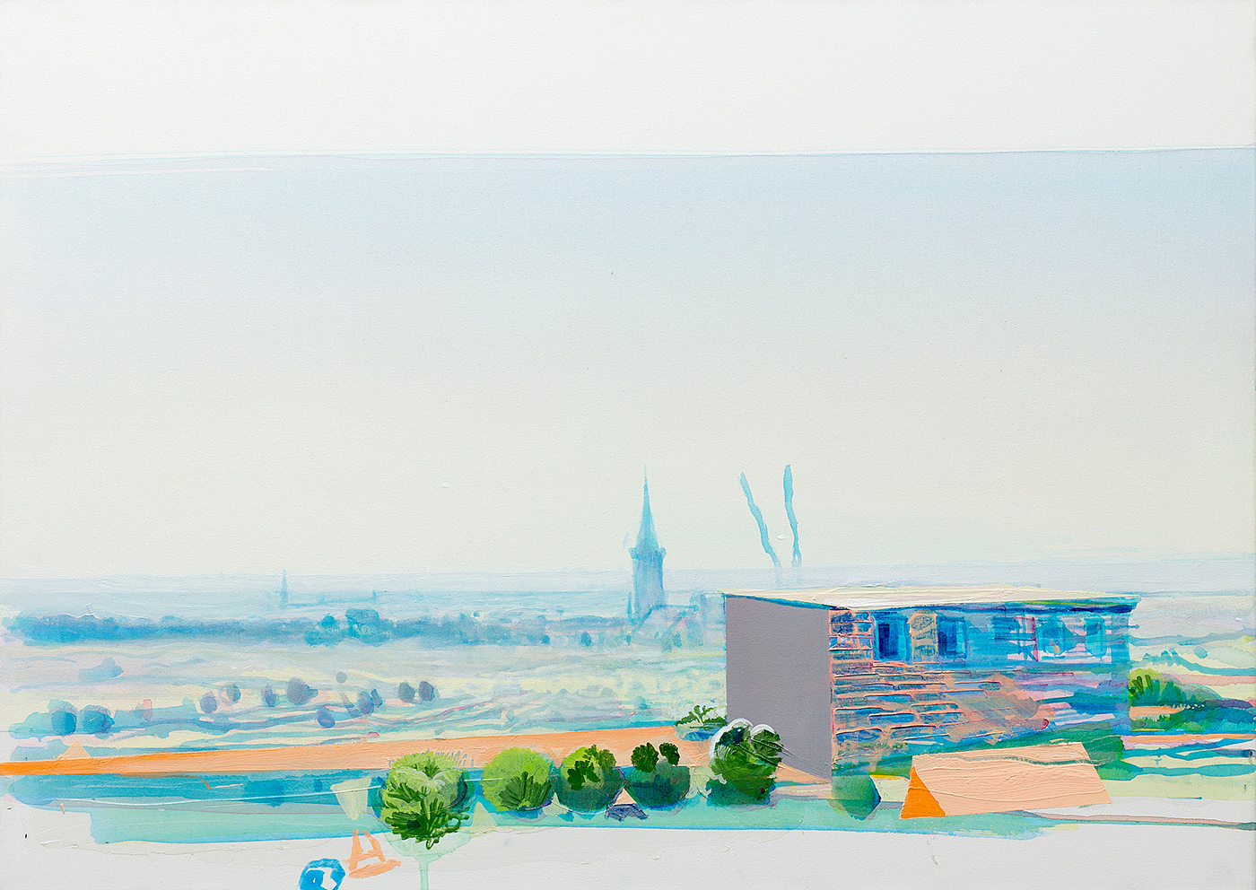 Illuminated Day, painting from the series "Traveler", 70 x 50 cm, acrylic on canvas. 