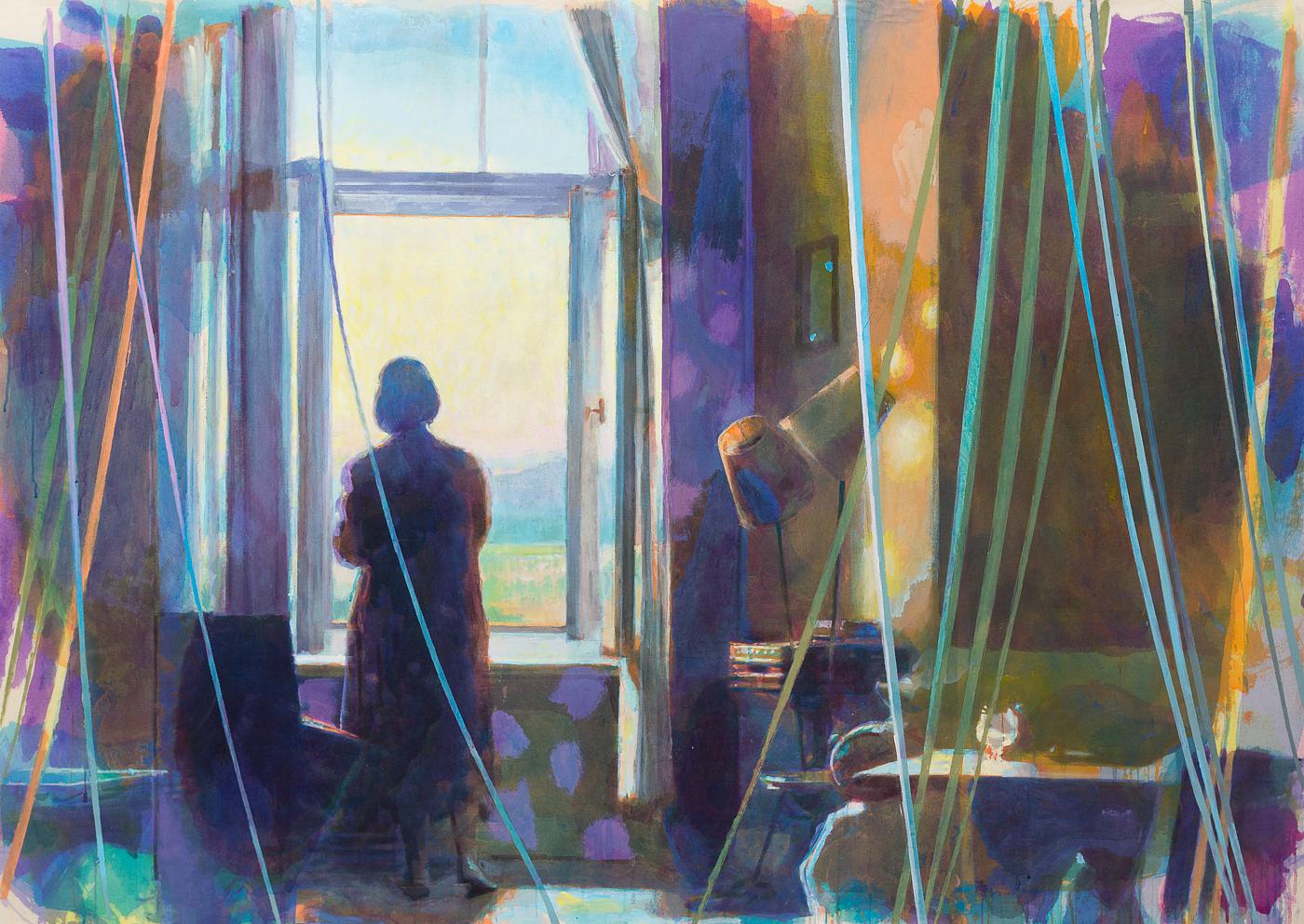 “No Beginning Nor End”, Acrylic on cotton 205x155cm, Kenneth Pils