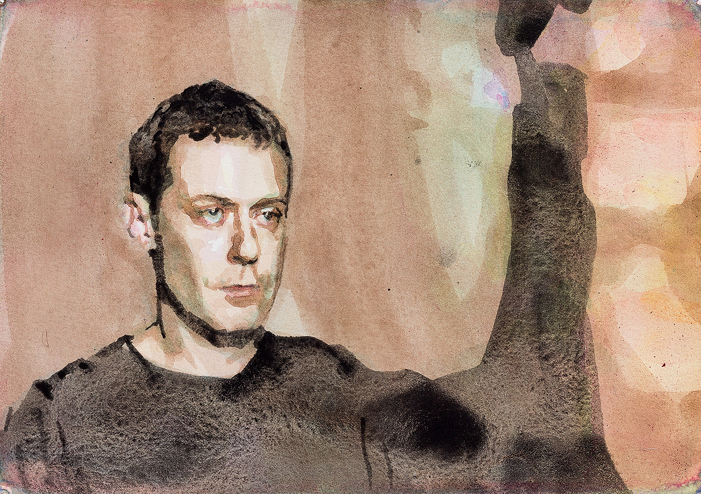 “Let's Face It”, from the series diaries 21x30cm, #aquarelle & acrylic on paper