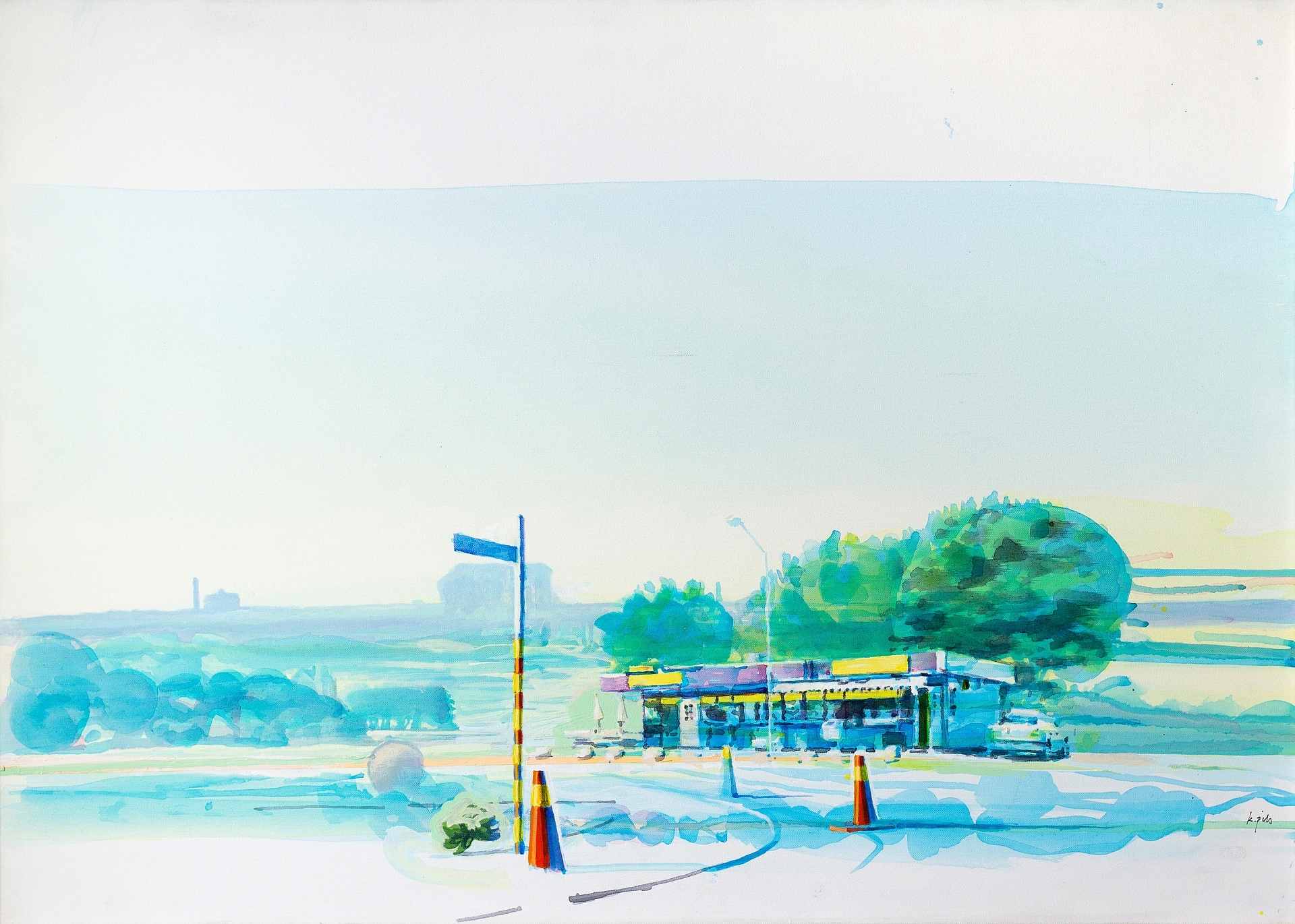 Huskvarna (Grillen vid Torsgatan), Acrylic on canvas