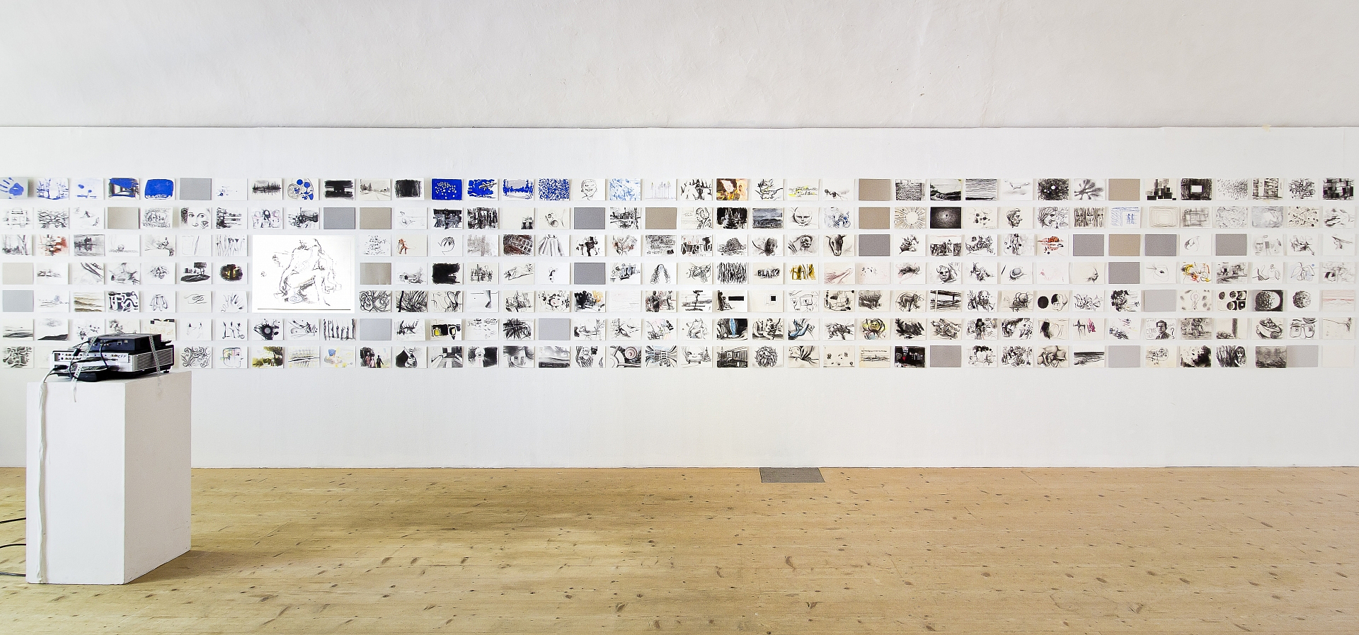 "Diary of Anything" (250 of 365 drawings), ongoing since dec 2013, drawings on 4-600 gr paper, 21x15cm © Kenneth Pils 2014