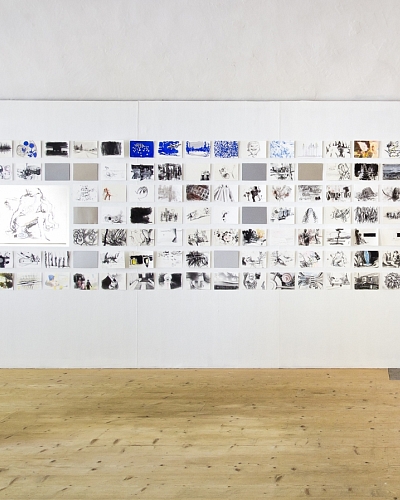 Exhibition with diaries at Galleria Rantakasarmi, Helsinki 2014