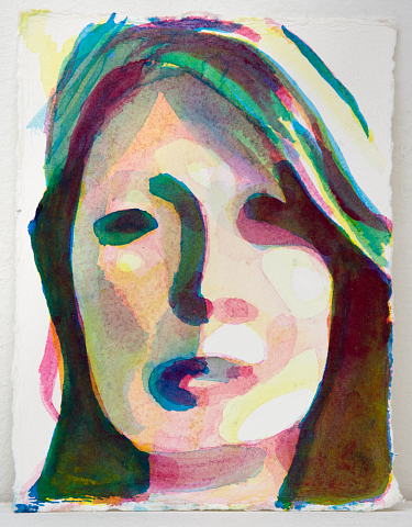  "Character", Acrylic on 600 gr aquarelle paper, 19 x 14 cm, Studio 44 © 2010 Kenneth Pils