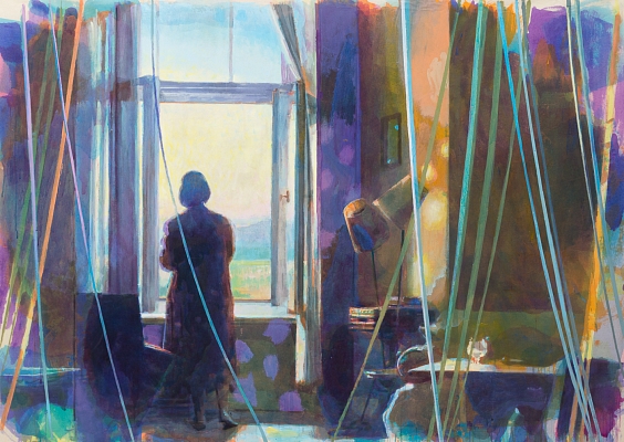 “No Beginning Nor End”, Acrylic on cotton 205x155cm, Kenneth Pils