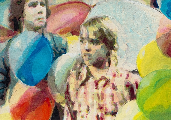 "Lost", part of the series "Diaries" Daily Painting , aquarelle/acrylic on paper, 21x15cm