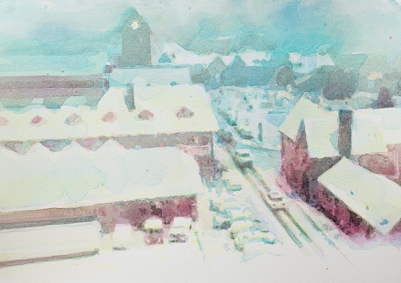 “Hidden Days” 30x21cm, watercolor and acrylic on paper