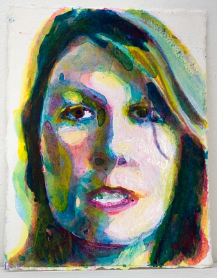  "Character", Acrylic on 600 gr aquarelle paper, 19 x 14 cm, Studio 44 © 2010 Kenneth Pils