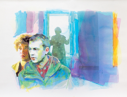 ‘Passengers’ 107 x 84 cm, acrylic painting on canvas