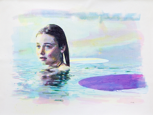 “Child's Unspoken” 103x80cm, acrylic painting on canvas