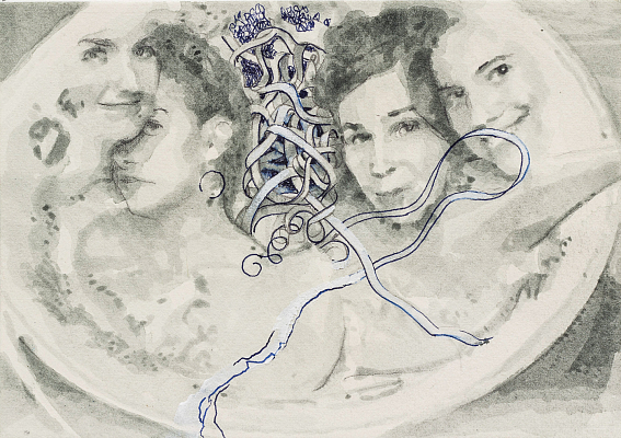 2015-01-21 watercolor, gouasche and ballpoint pen