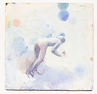 Spinning 30x30 cm, oil and acrylic on panel