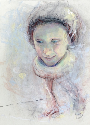 "Fresh Start": Mixed Media on Paper, 23x32 cm