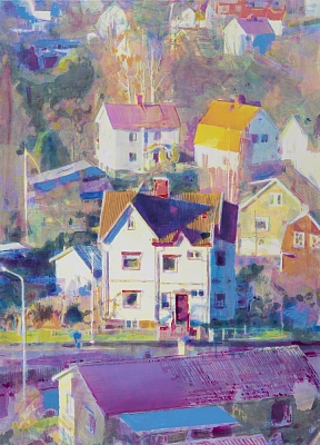 Huskvarna (Tenhultsvägen) Acrylic on canvas 80x110cm