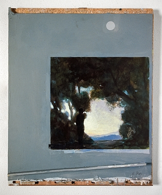 "Wanderer", Acrylic on wood and cardboard, 40 x 30 x 3 cm © Kenneth Pils