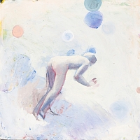 Spinning 30x30 cm, oil and acrylic on panel