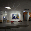 The painting “No Beginning Nor End” at Täby bibliotek