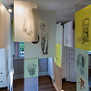 Liminal, drawing installation, Exhibition view" Slipvillan, Stockholm, Kenneth Pils